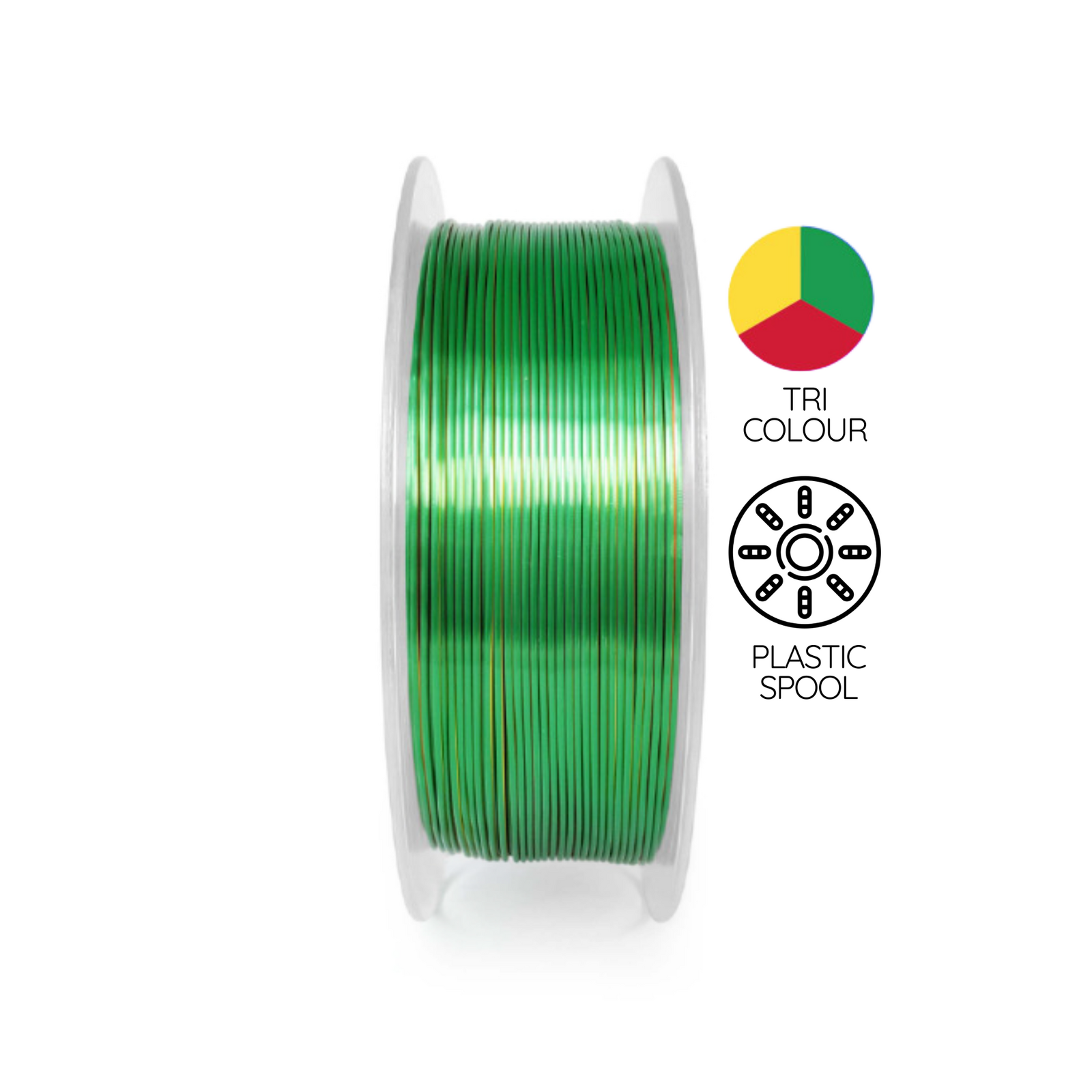 Filaform Triple Colour Gold & Green & Red Silk PLA+ 1kg 1.75mm