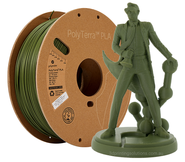 Polymaker PolyTerra PLA Filament Matte (1.75mm 1kg) Australia