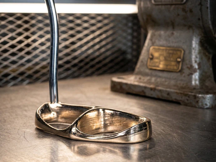 Bronze putter head workshop shot