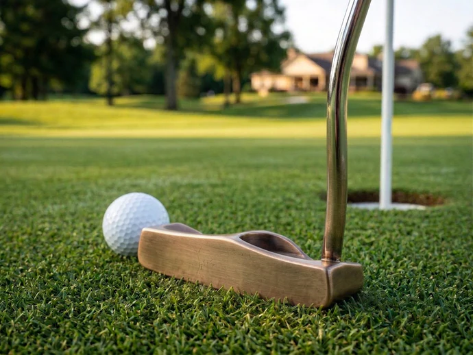 Sintered bronze putter on the golf course