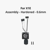 X1E - Complete Hotend Assembly w/ Hardened Steel [Nozzle: 0.6mm] [FAH015]