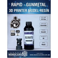 Monocure 3D RAPID RESIN - GUNMETAL GREY (0.5 Ltr)