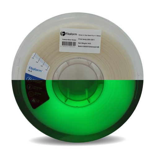Filaform Select Glow Green PLA 1kg 1.75mm