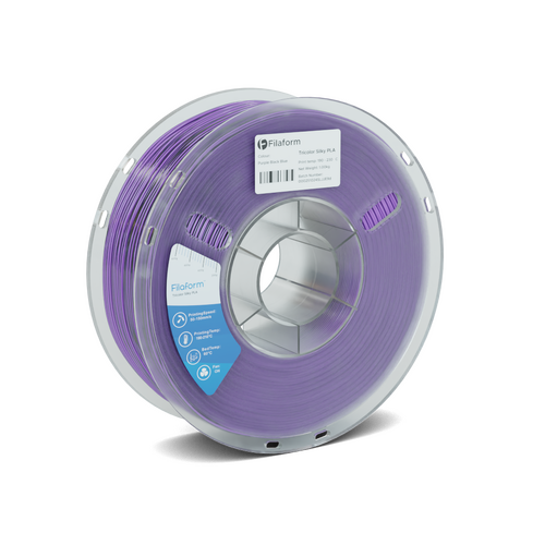 Filaform Tri-Colour Purple & Black & Blue Silk PLA+ 1kg 1.75mm