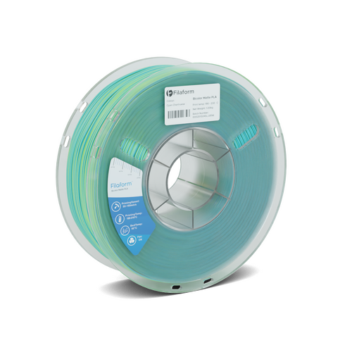 Filaform Dual Matte Cyan & Chartruese PLA 1kg 1.75mm