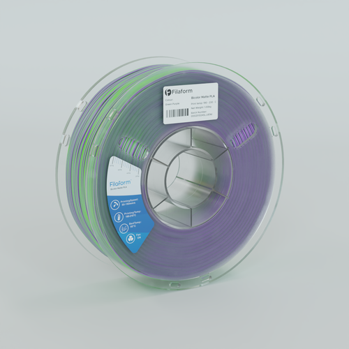 Filaform Dual Matte Green & Purple PLA 1kg 1.75mm