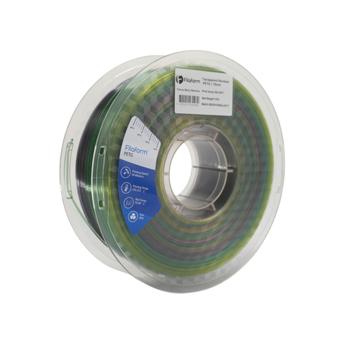 Filaform Transparent Rainbow Rainy Rainbow PETG 1kg 1.75mm