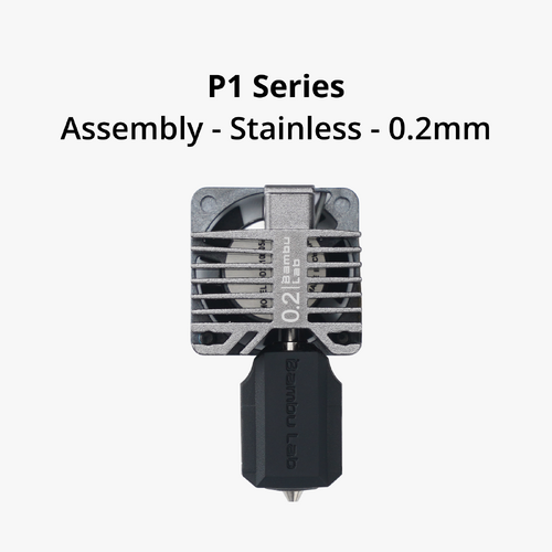 P1 Series - Complete Hotend Assembly with Stainless Steel Nozzle (0.2mm) [FAH004-P]