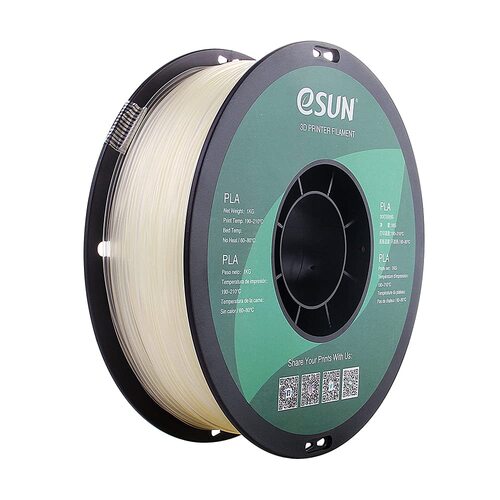 eSUN Clear Transparent PLA 1kg 1.75mm 3D Printer Filament