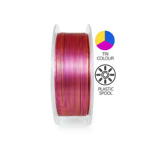 Filaform Tri-Colour Gold & Blue & Fuchsia Silk PLA+ 1kg 1.75mm
