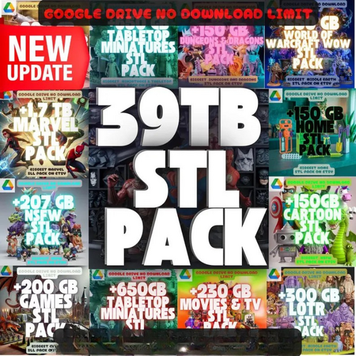 Ultimate STL Mega Pack 39TB